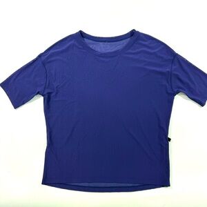 Lululemon Get Low Mesh Shirt Short Sleeve Emperor Blue
